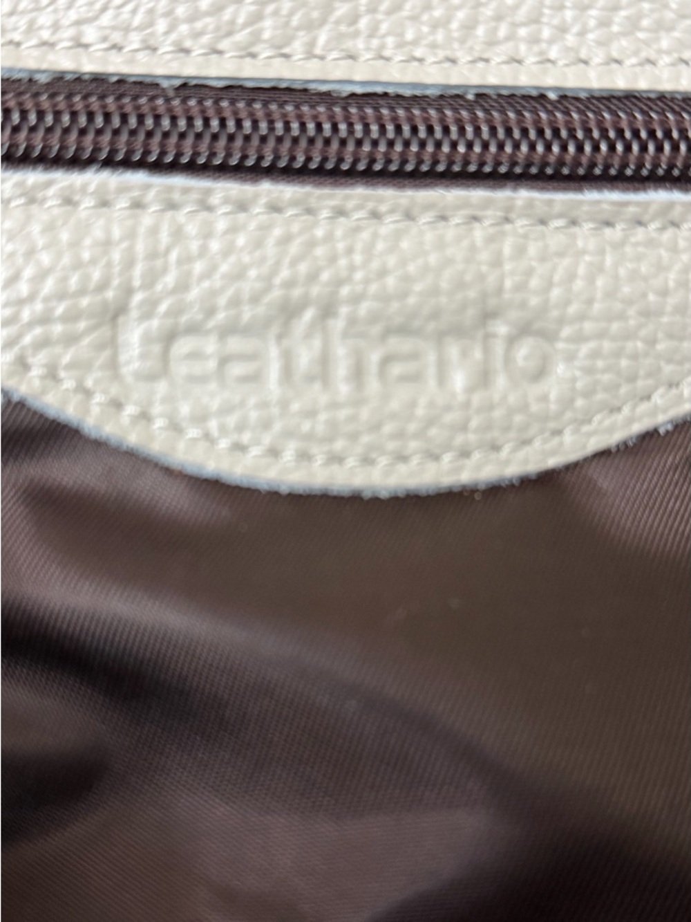 Classic Pebbled Leather Tote in Light Gray - Picture 14 of 15